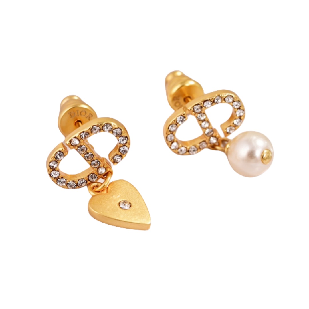 CDE088 Dior Petit CD Lucky Charms earrings - ccjewelryacc