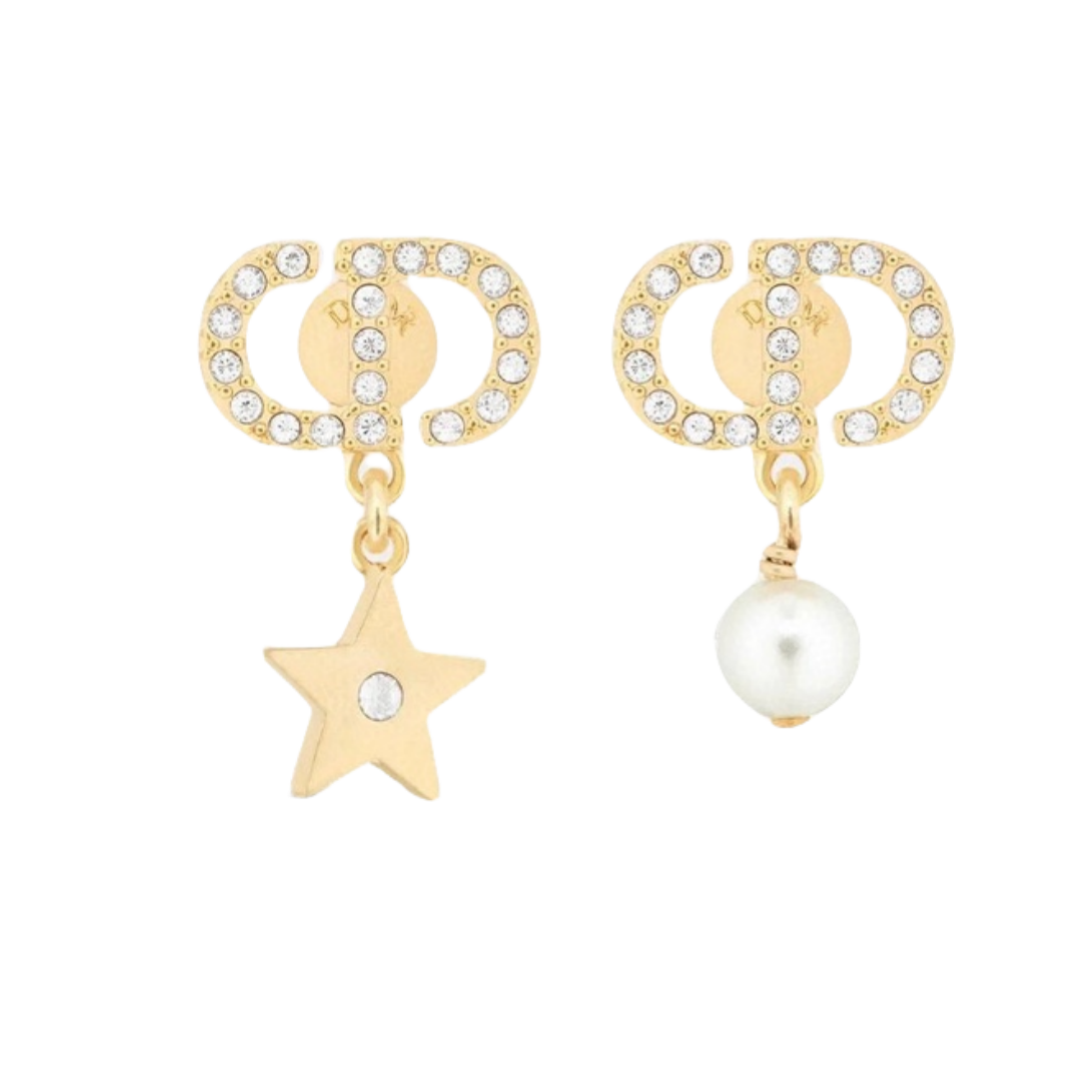CDE088 Dior Petit CD Lucky Charms earrings - ccjewelryacc