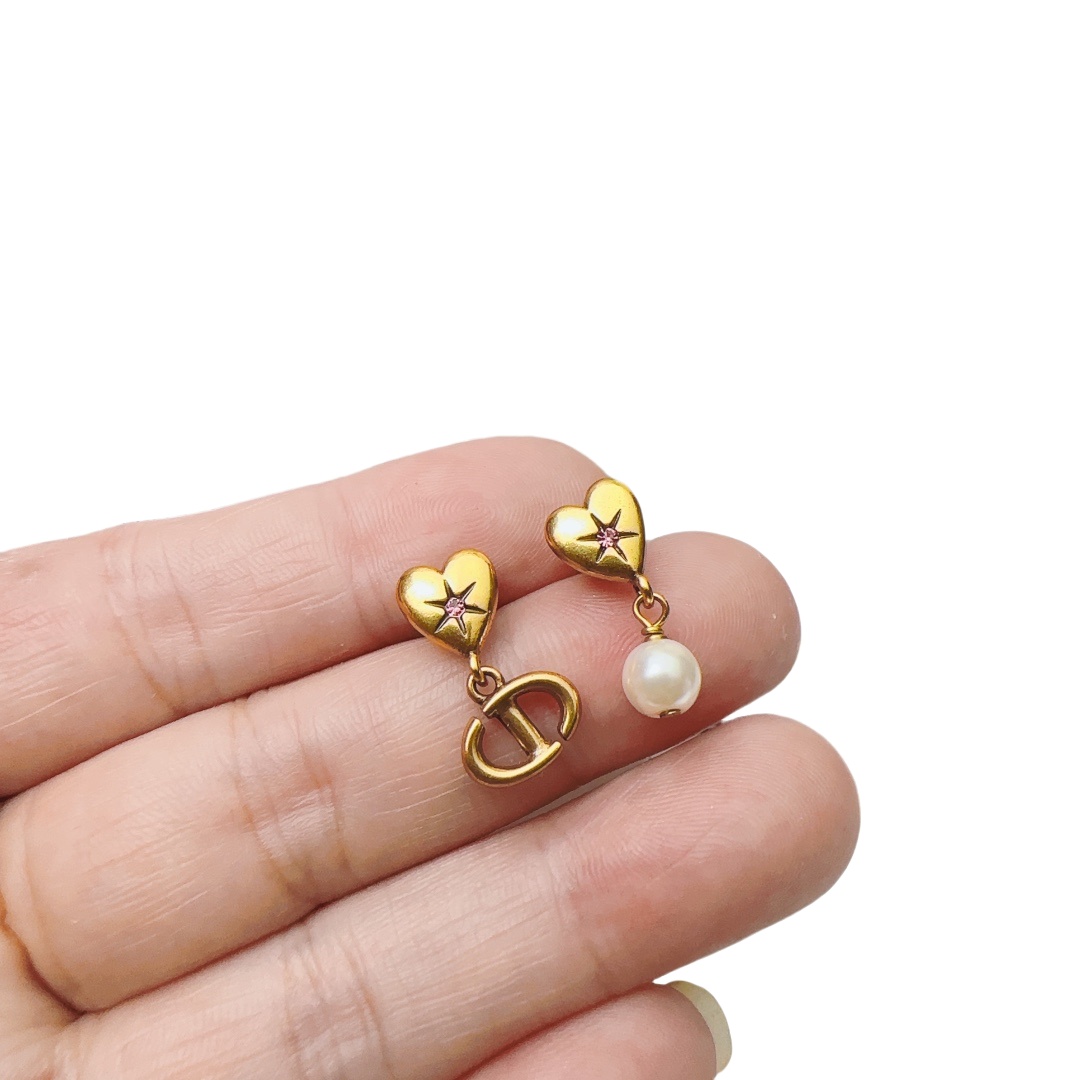 CDE268 Dior Petit CD Lucky Charm earrings - ccjewelryacc