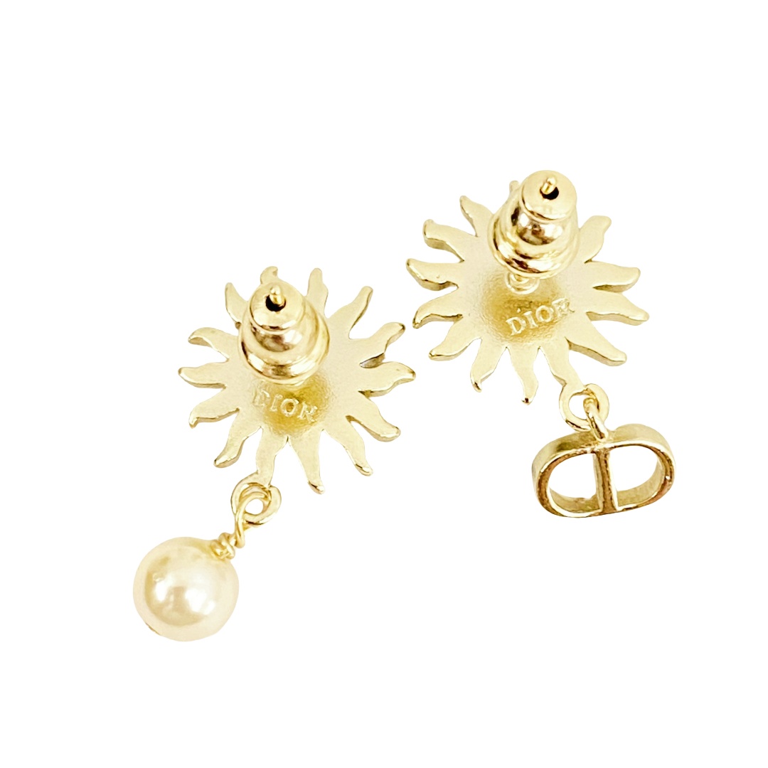 CDE216 Dior Toile de Jouy Soleil earrings - ccjewelryacc