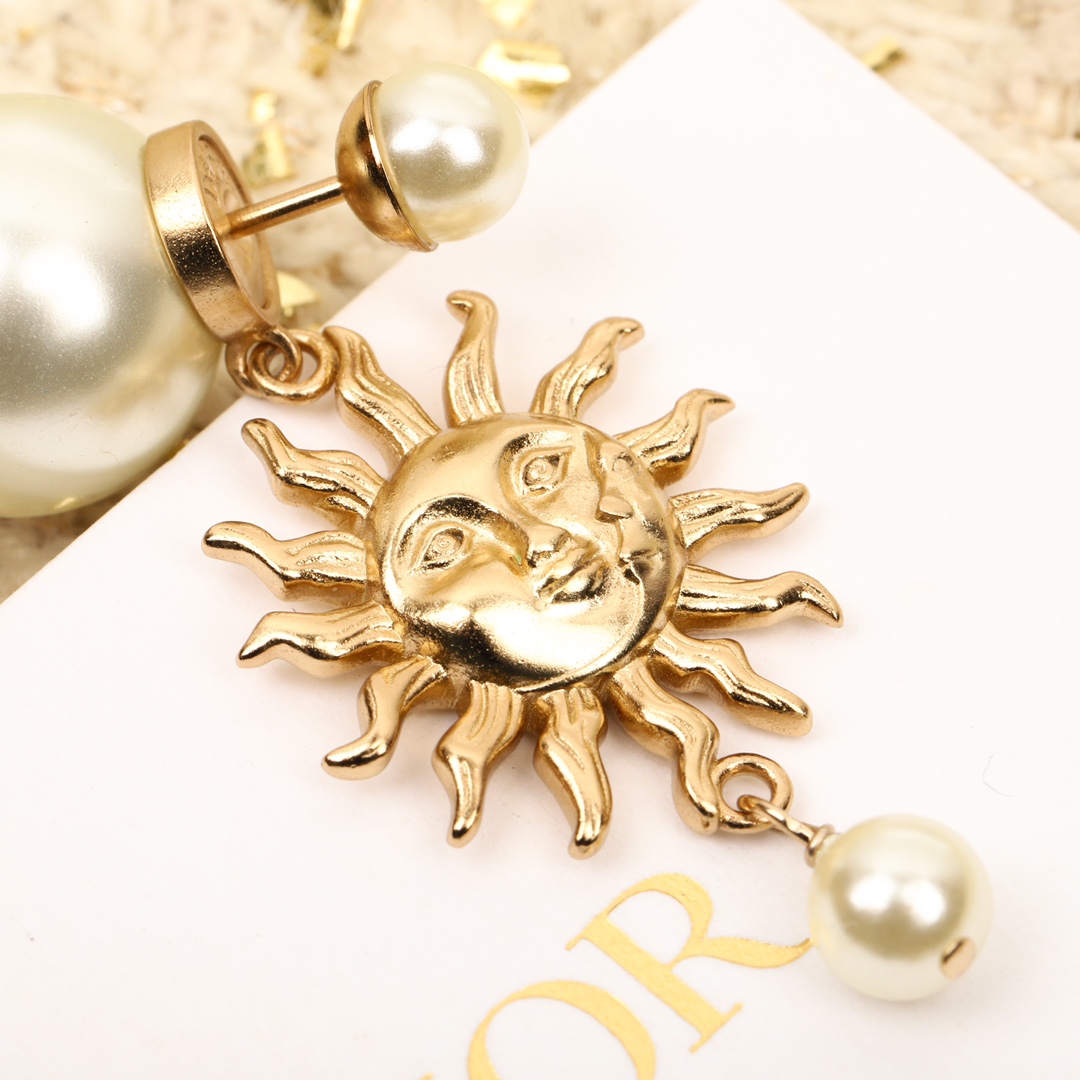 CDE216 Dior Toile de Jouy Soleil earrings - ccjewelryacc