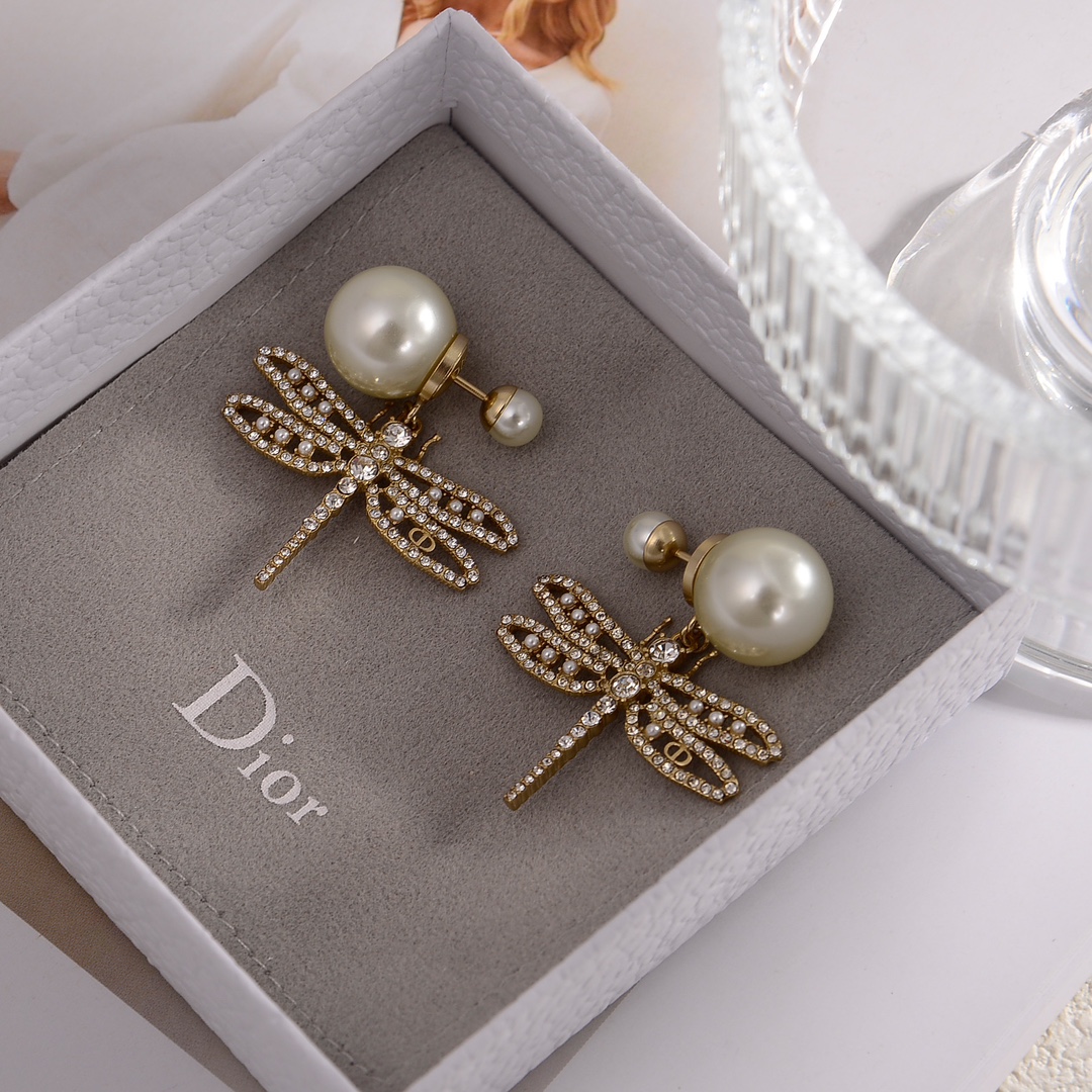 CDE014 Dior Night Herbarium earrings for women - ccjewelryacc