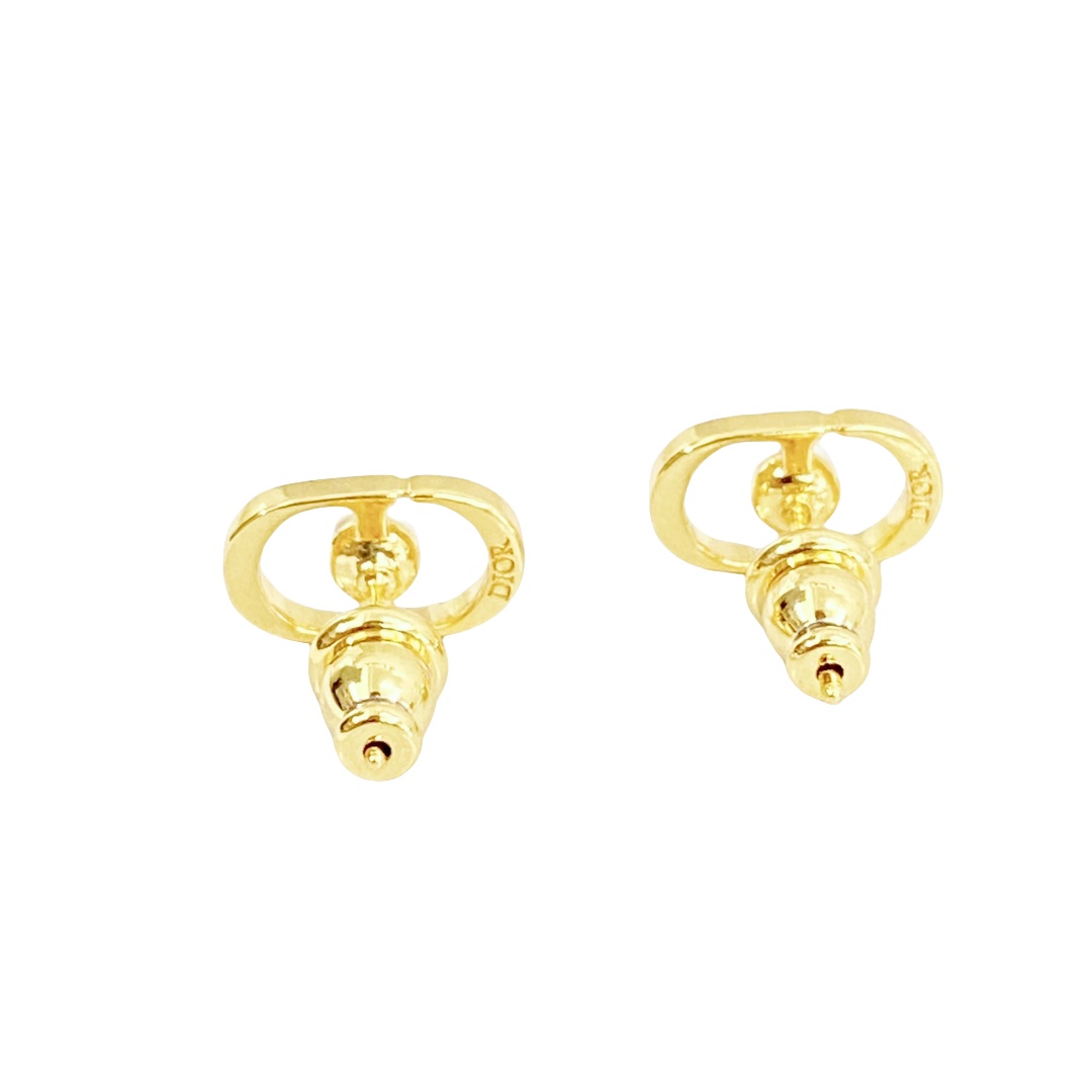 CDE245 CD And pearl stud earring - ccjewelryacc