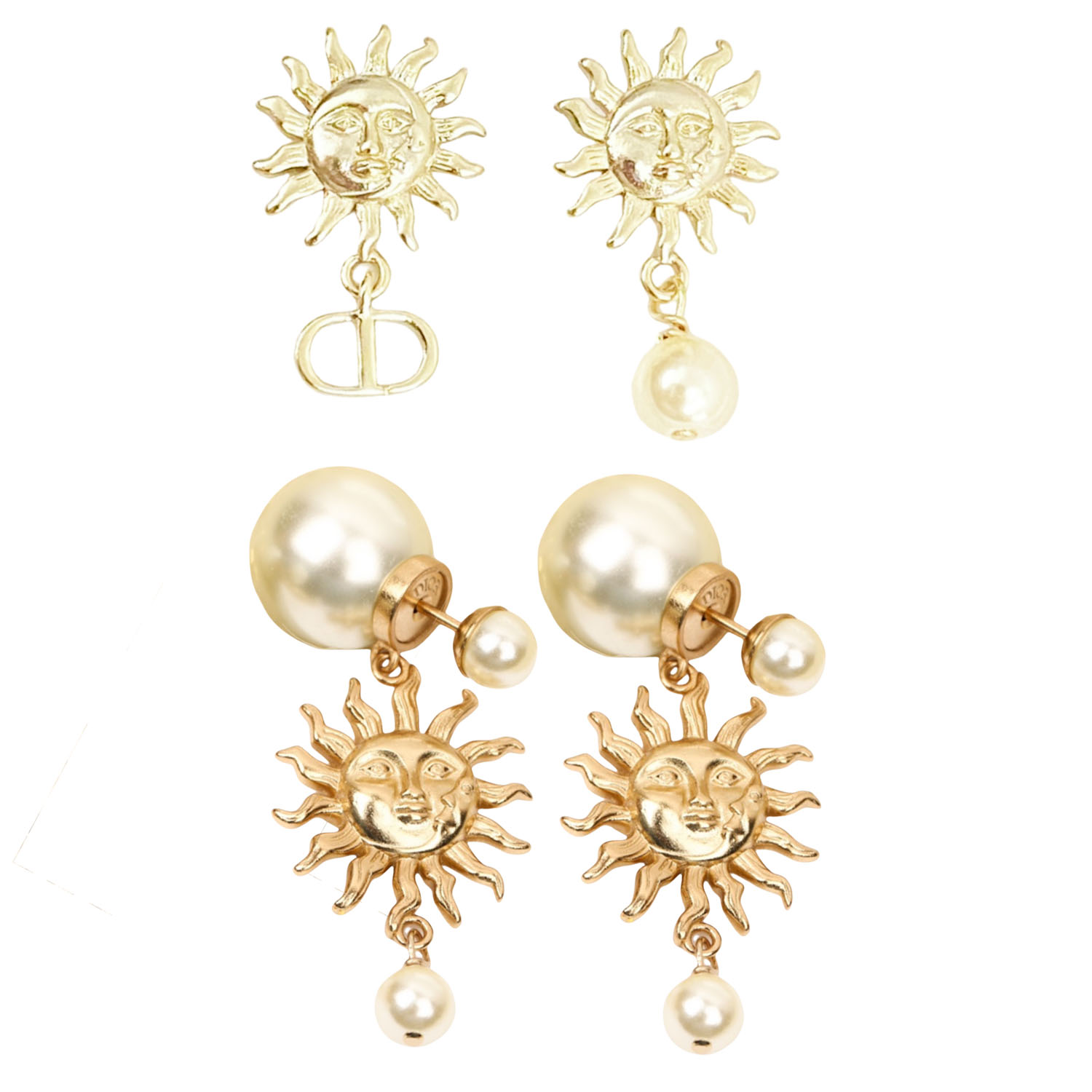 CDE216 Dior Toile de Jouy Soleil earrings - ccjewelryacc