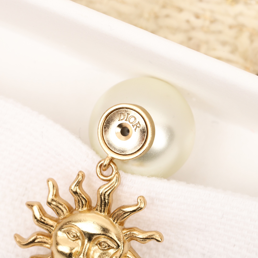 CDE216 Dior Toile de Jouy Soleil earrings - ccjewelryacc