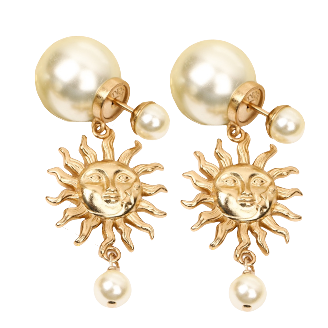 CDE216 Dior Toile de Jouy Soleil earrings - ccjewelryacc