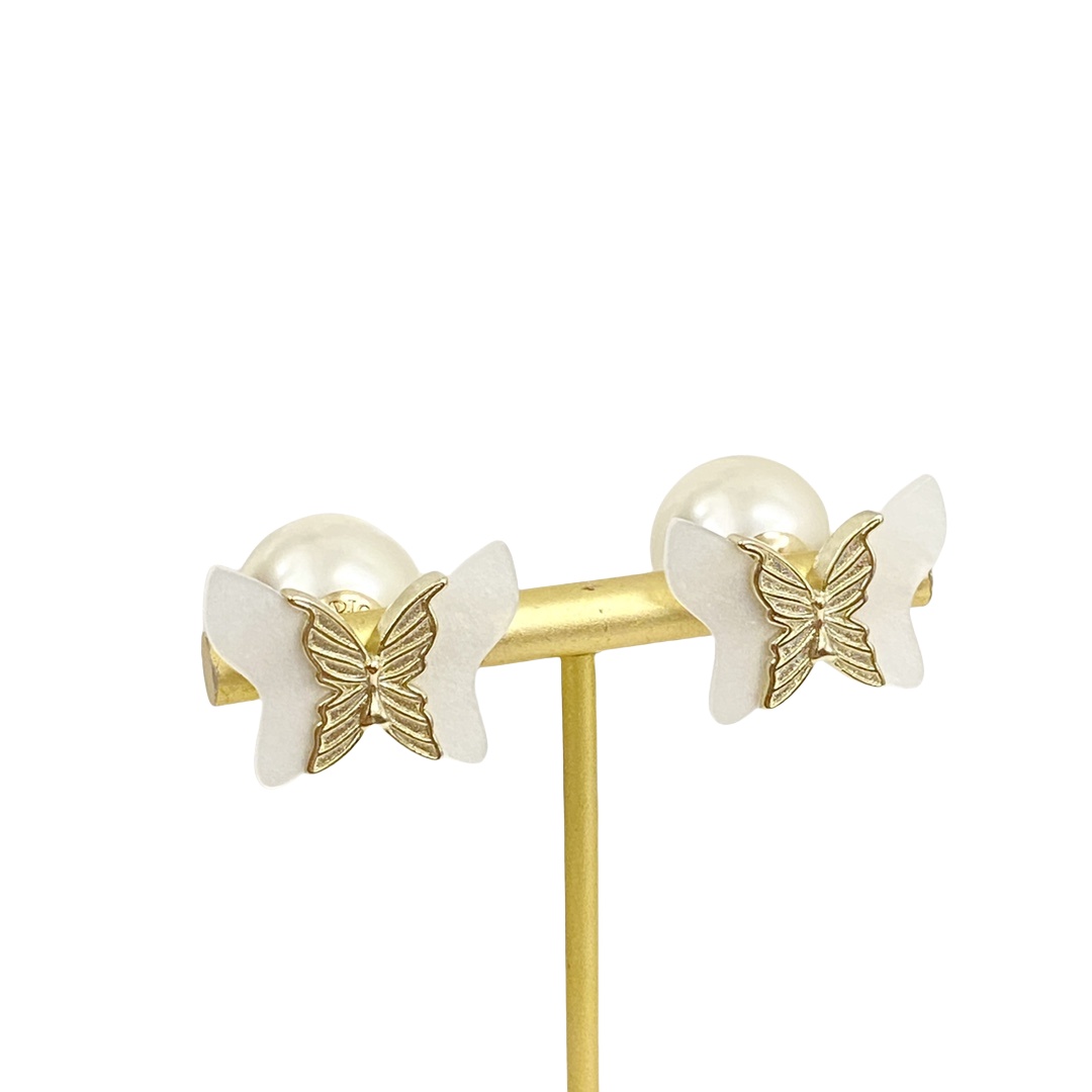 CDE046 Dior Herbarium butterfly Tribales earrings - ccjewelryacc