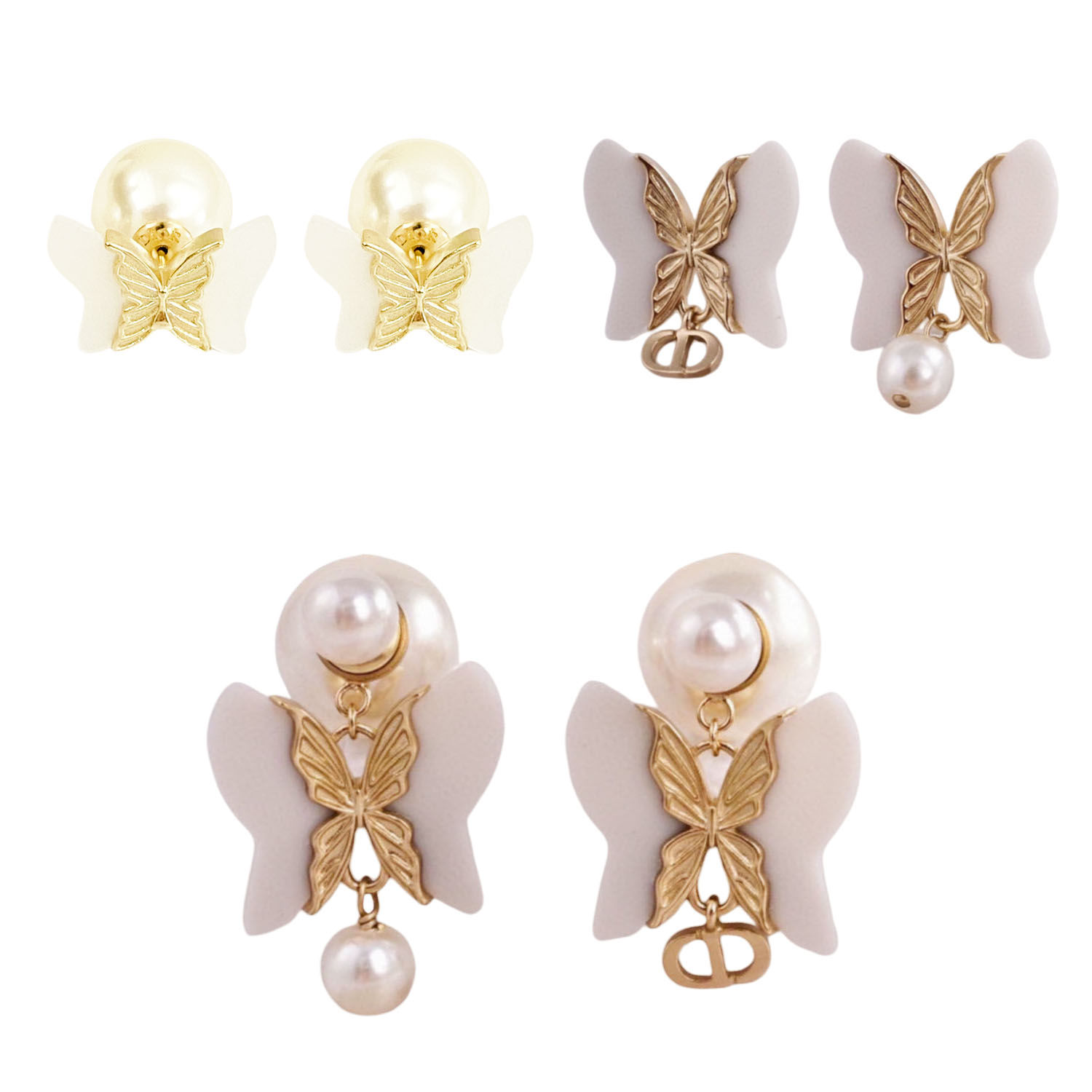 CDE046 Dior Herbarium butterfly Tribales earrings - ccjewelryacc