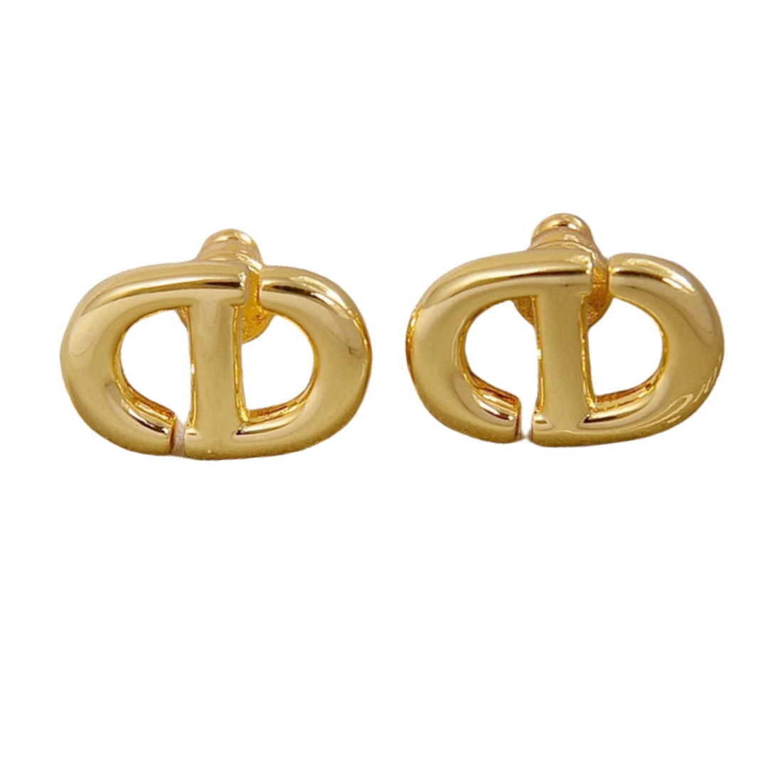 CDE202 Metal CD stud earrings - ccjewelryacc