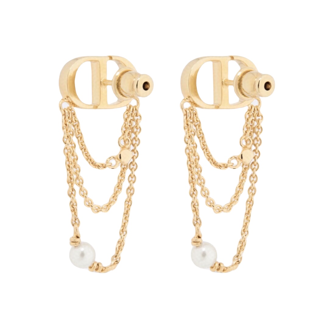 CDE204 Dior CD letter and chain tassels earrings - ccjewelryacc
