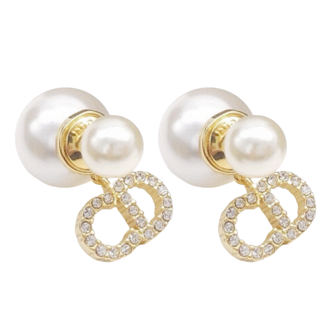 CDE114 Dior crystal CD letter tribales earrings - ccjewelryacc
