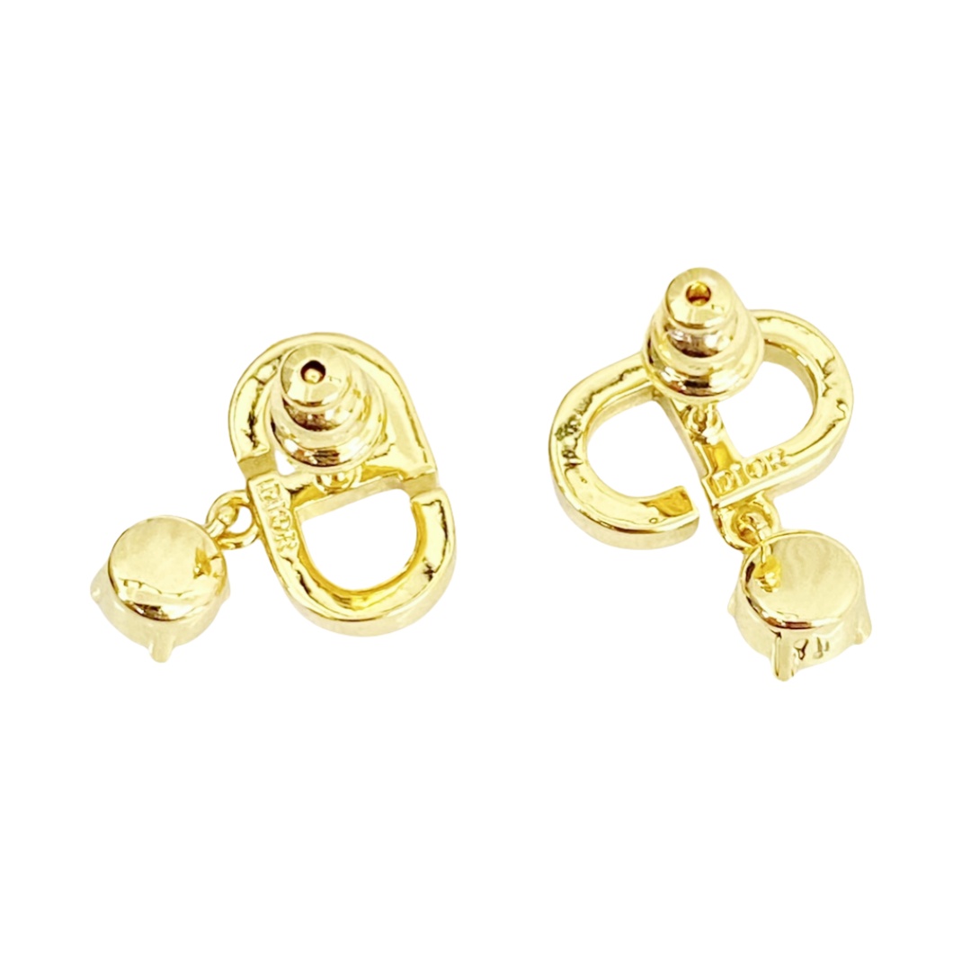 CDE203 Crystal CD drop earrings - ccjewelryacc