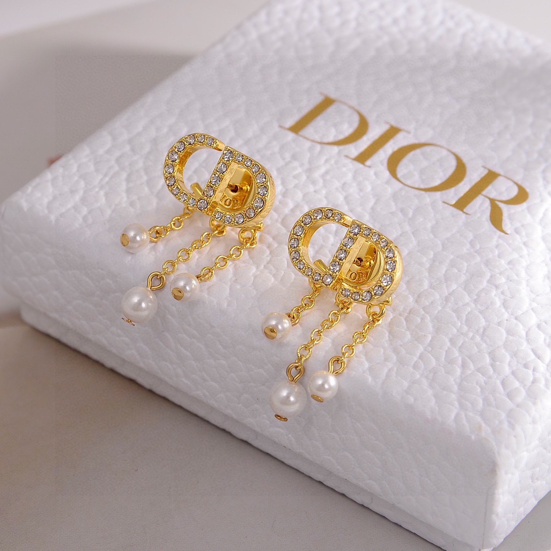 CDE207 Dior Peti CD earrings - ccjewelryacc
