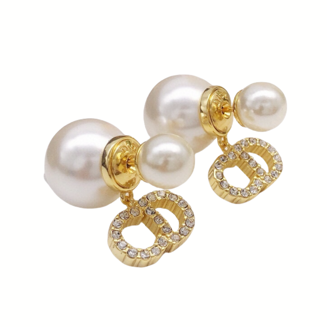 CDE114 Dior crystal CD letter tribales earrings - ccjewelryacc