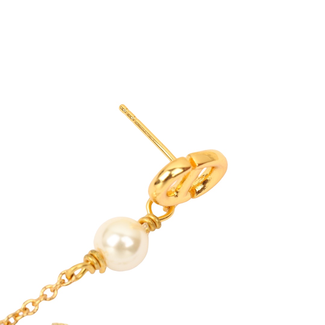 CDE227 Tribales earrings in metal and pearl - ccjewelryacc