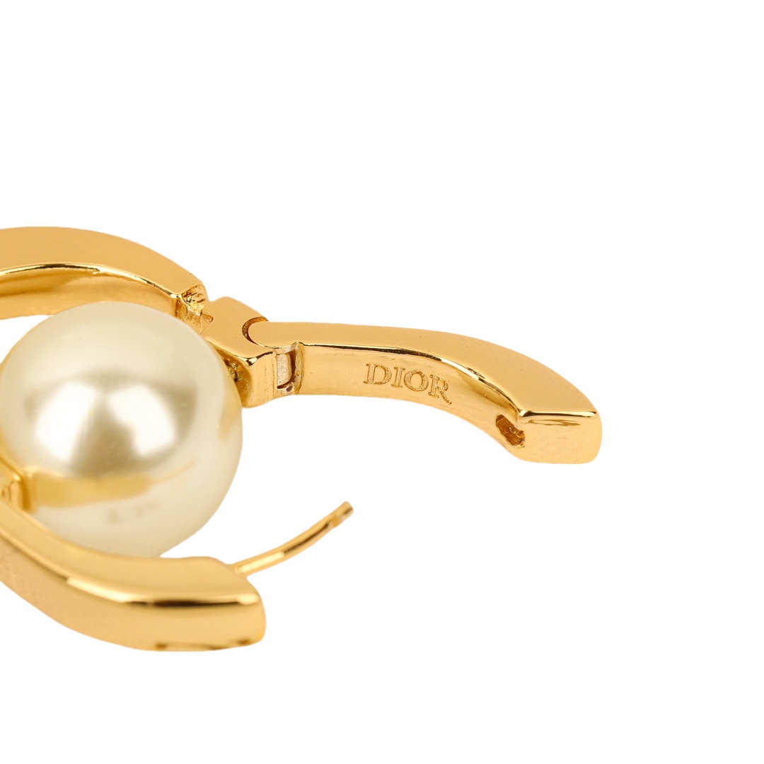 CDE240 CD And pearl hook earrings - ccjewelryacc