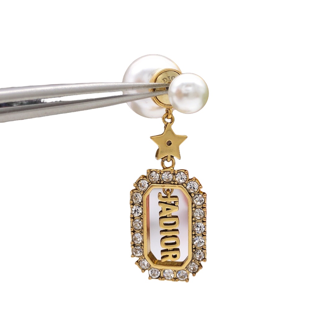 CDE129 Jadior tribales earrings in metal and crysal pearl - ccfashionjewelry