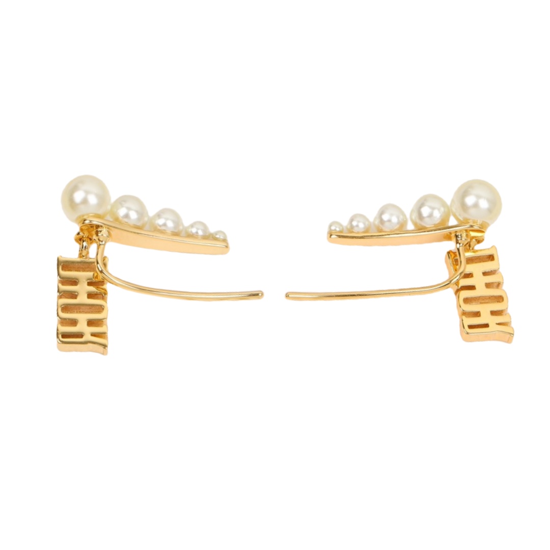 CDE229 CD Pearl earring with clip - ccjewelryacc