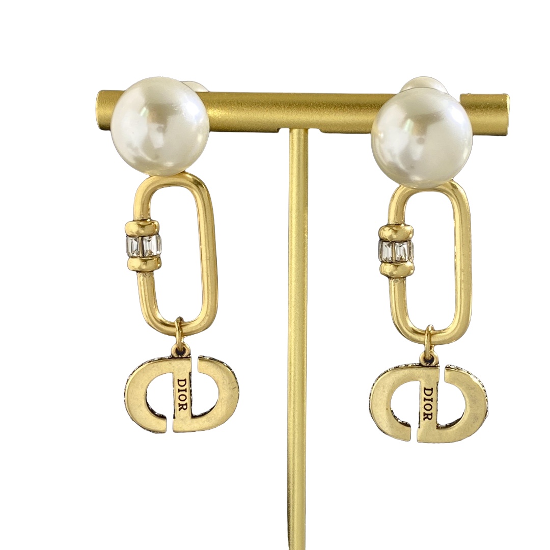 CDE250 CD Tribales earrings in metal and pearl - ccjewelryacc