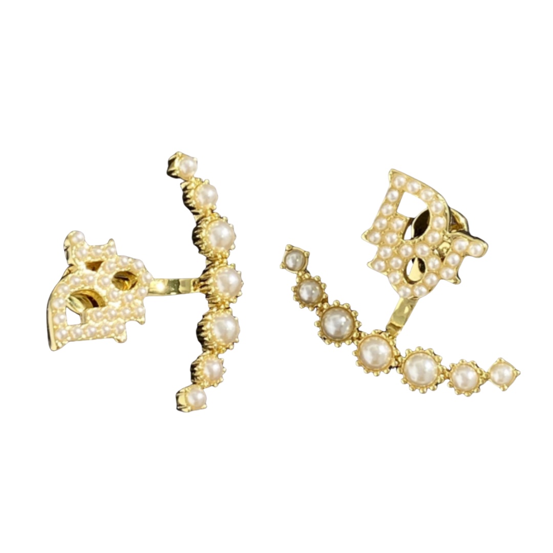 CDE017 Dior crystal stud earrings for women - ccjewelryacc