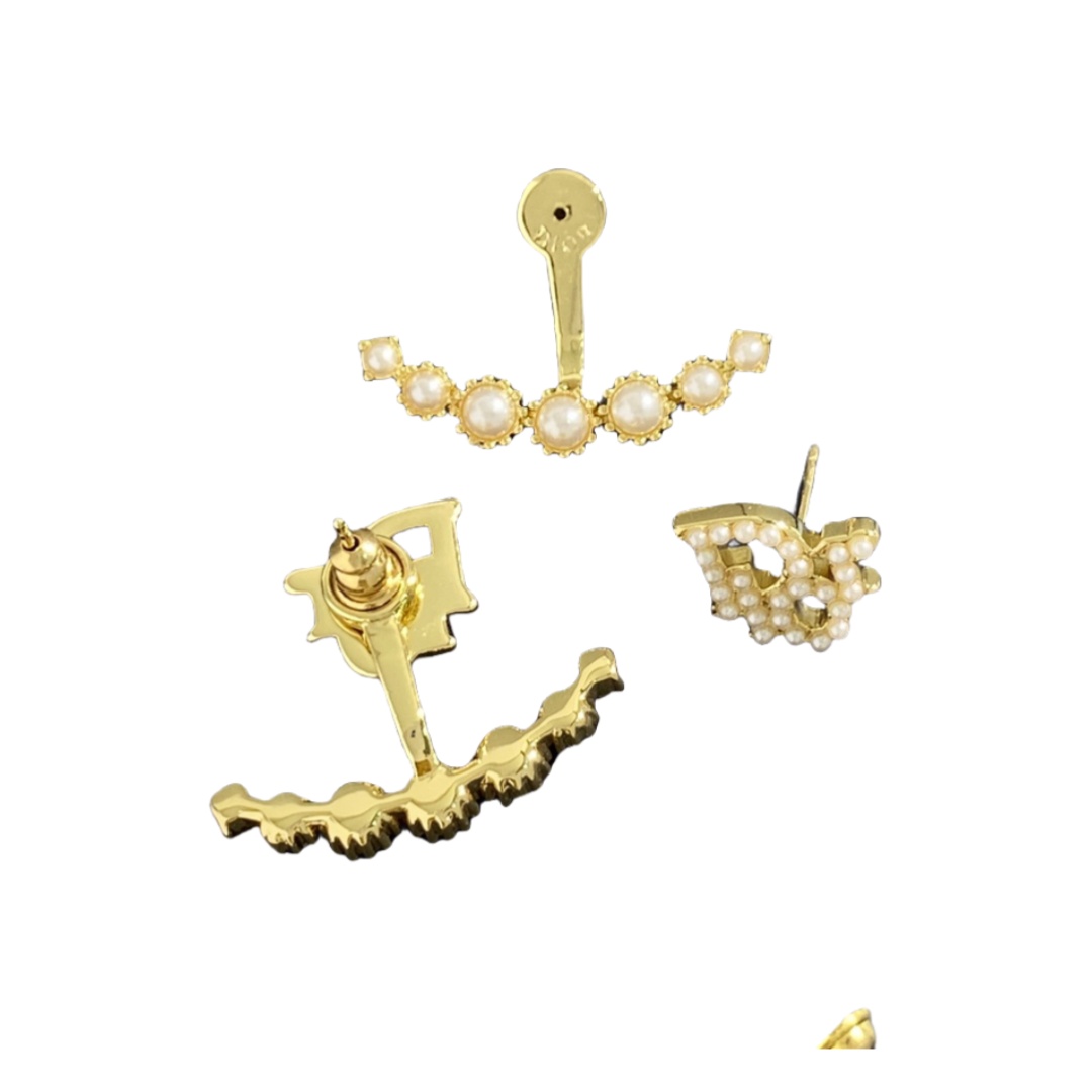 CDE017 Dior crystal stud earrings for women - ccjewelryacc