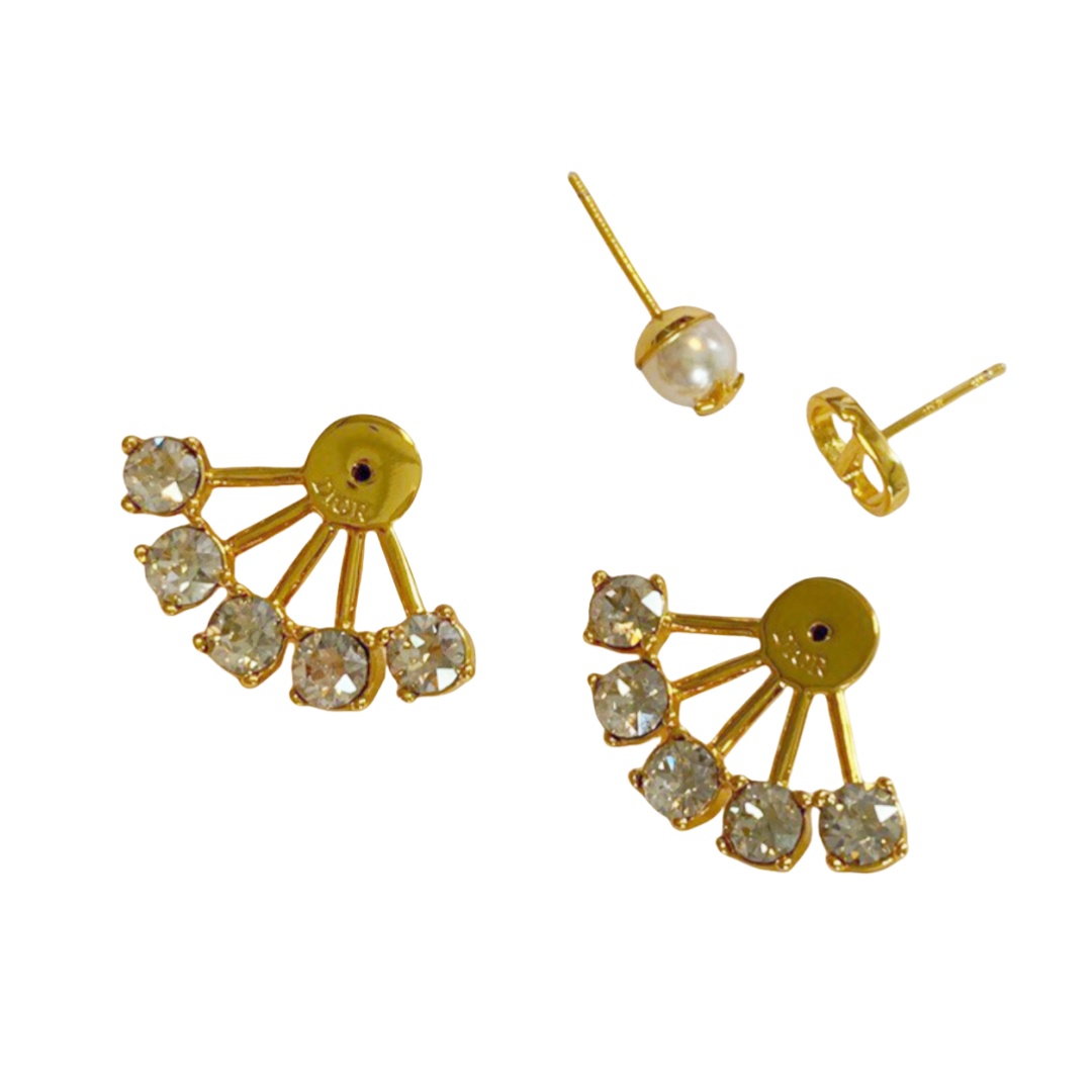 CDE300 CD rhinestone tribales earrings - ccjewelryacc