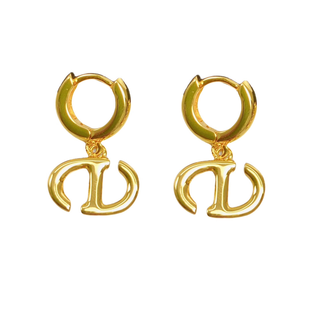 CDE137 Metal Gold CD hoop earrings - ccjewelryacc