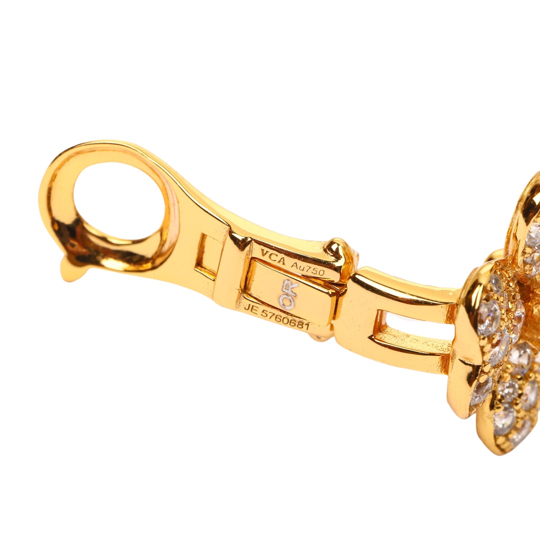 VCES009 18K gold Cosmos ear clip Earring Diamond - ccjewelryacc