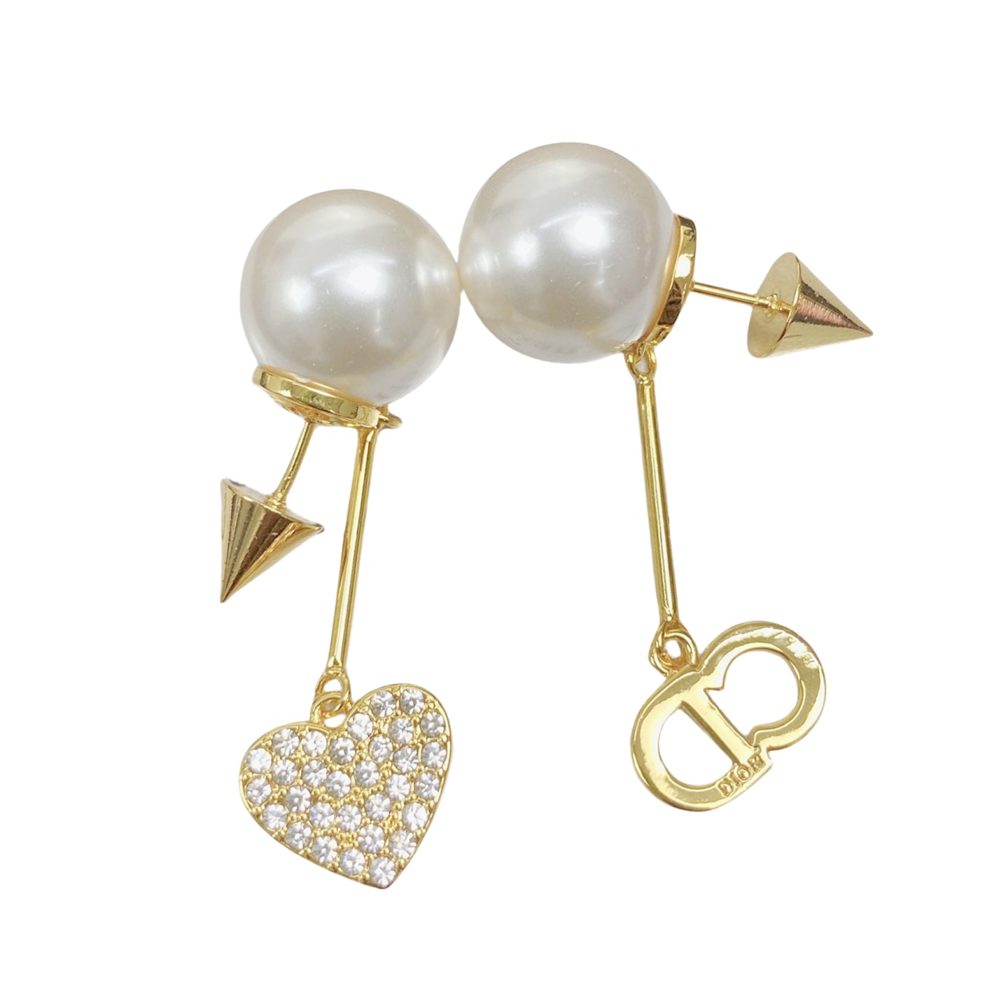 CDE138 Tribales earrings in metal and pearl - ccjewelryacc