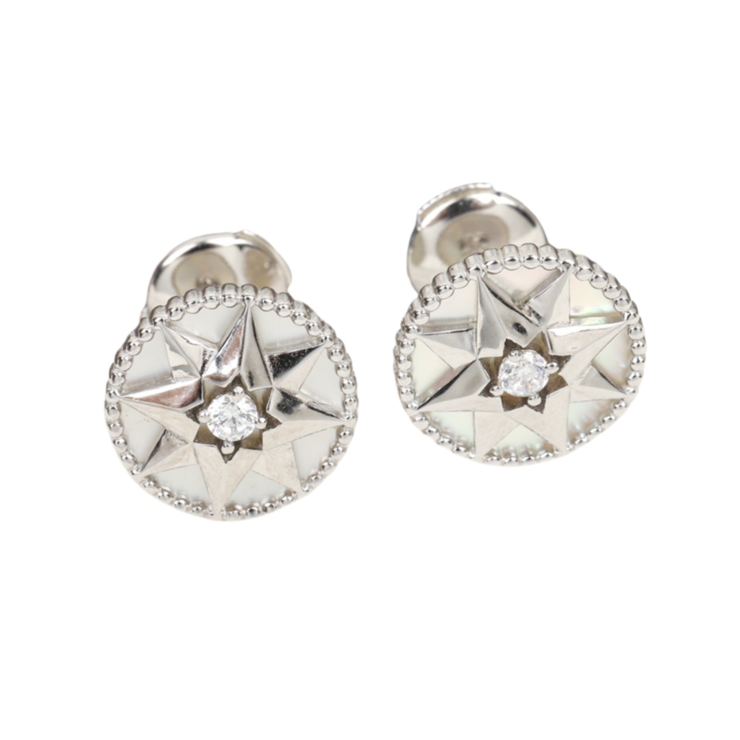 CDEV007 18K Gold dior ROSE DES VENTS Earrings - ccjewelryacc