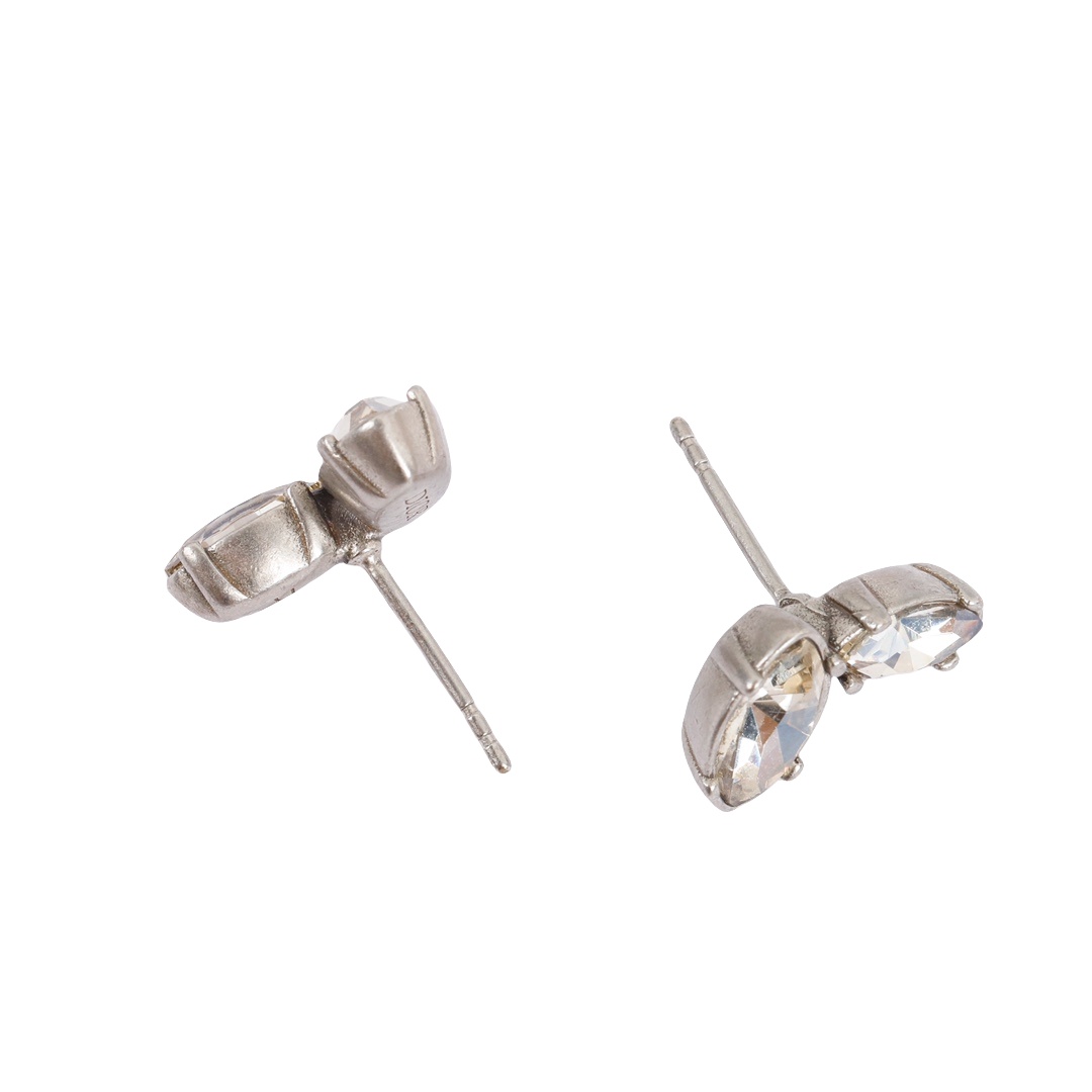 CDE244 Silver shadow Horseeye diamond dendriform dangle earrings - ccjewelryacc