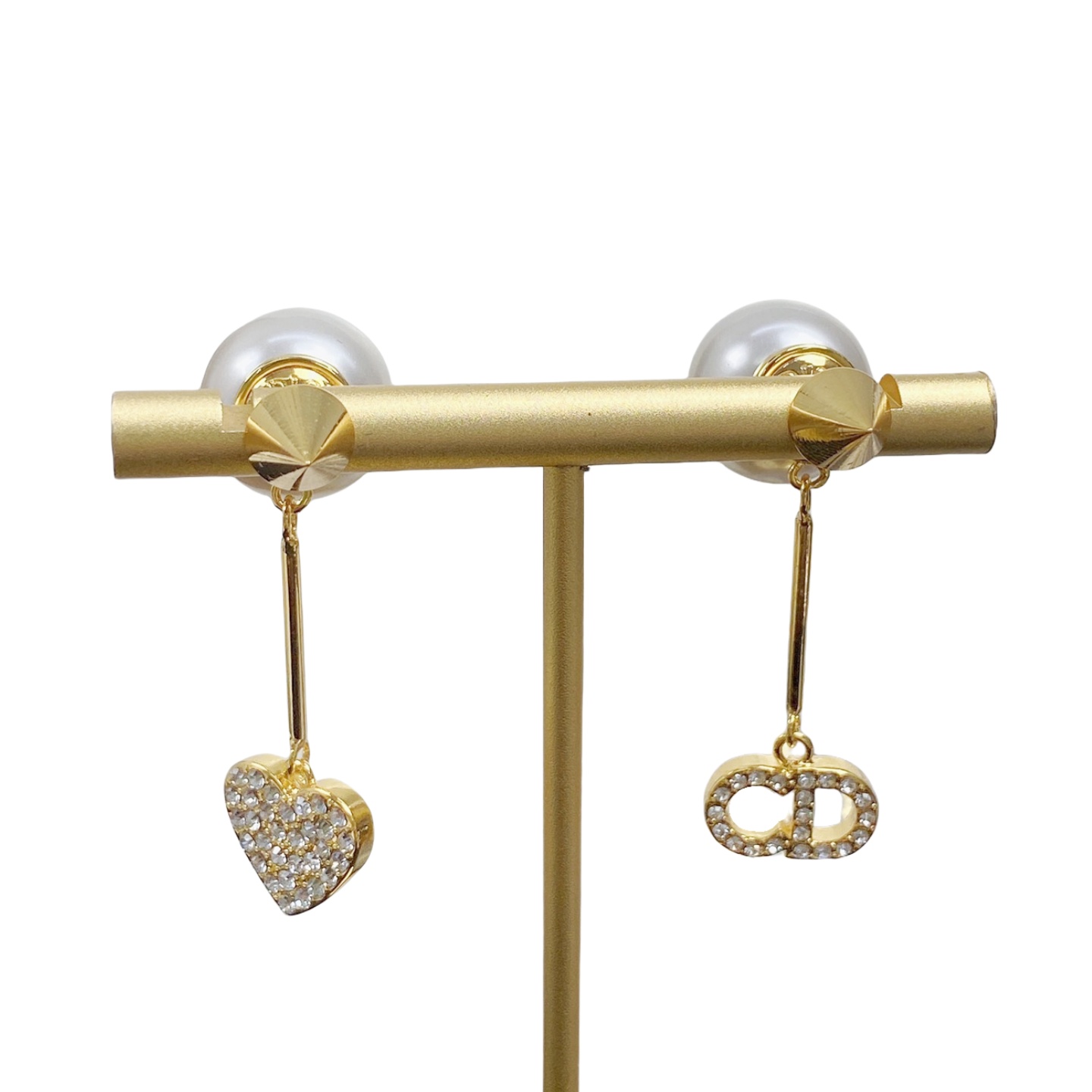 CDE138 Tribales earrings in metal and pearl - ccjewelryacc