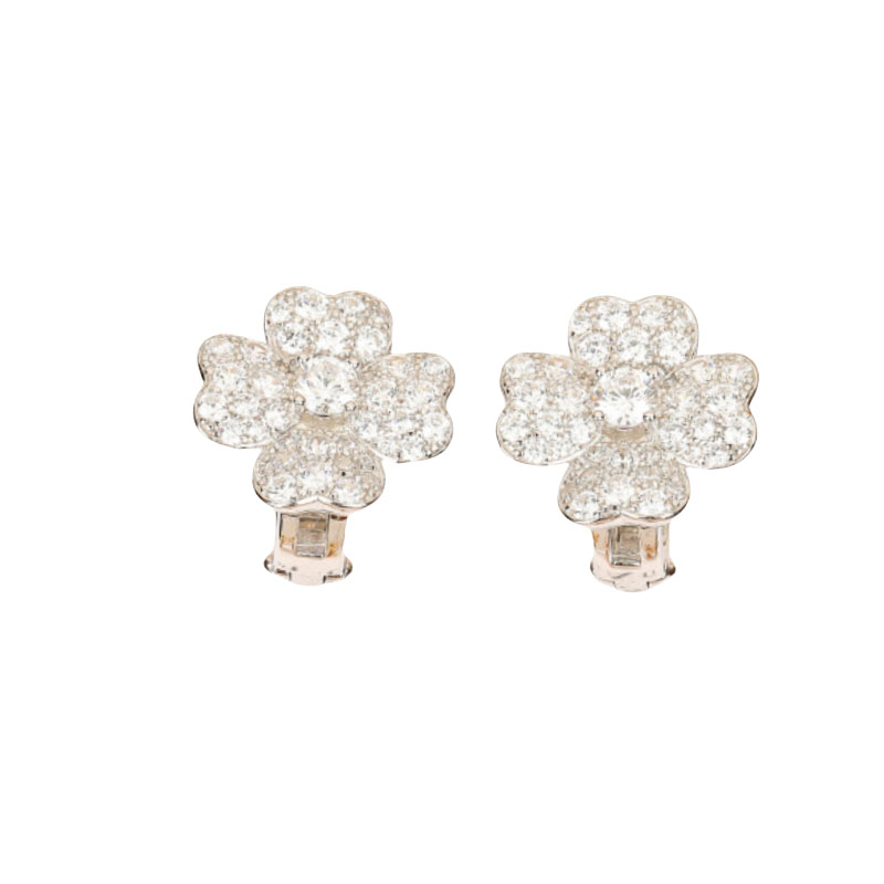 VCES009 18K gold Cosmos ear clip Earring Diamond - ccfashionjewelry