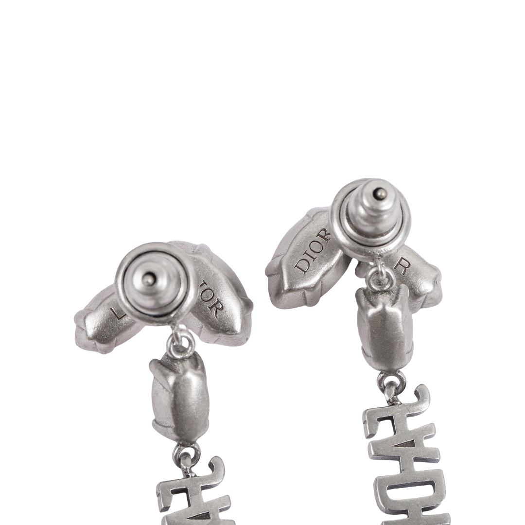 CDE244 Silver shadow Horseeye diamond dendriform dangle earrings - ccjewelryacc