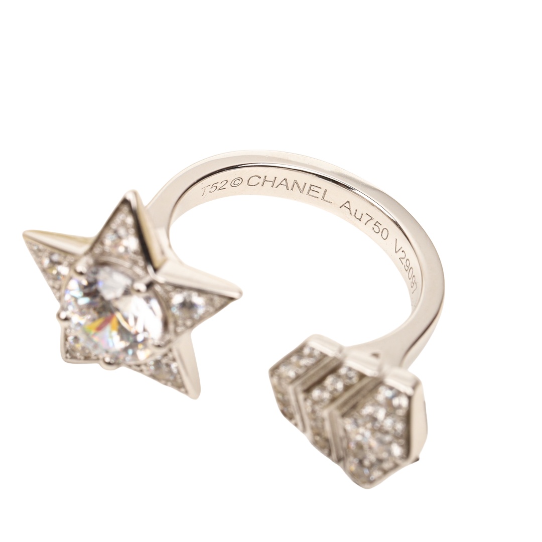 CCRS001 18k White Gold Diamond Comete Ring - ccjewelryacc