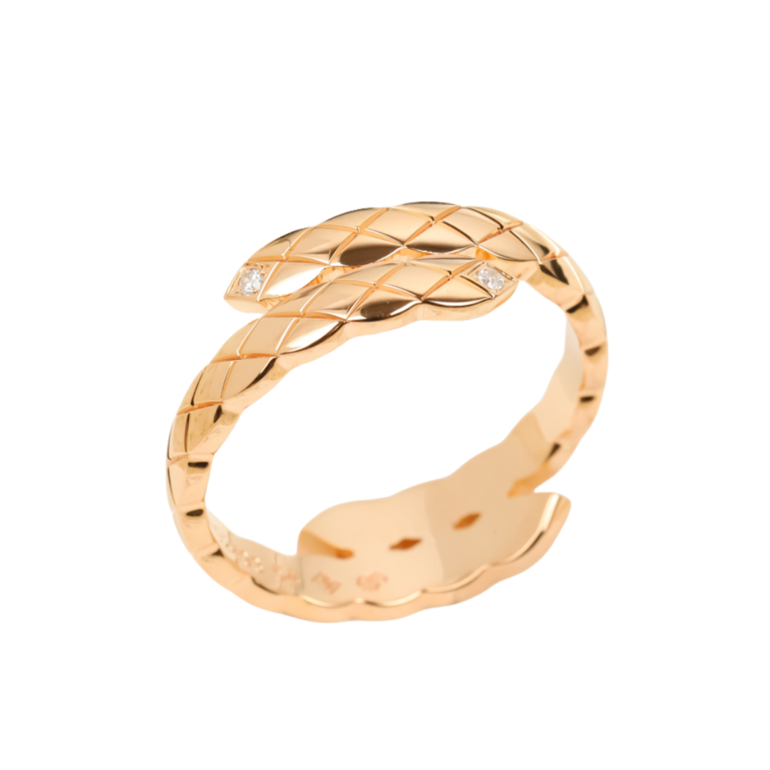 CCRS008 18k Gold coco crush ring double ring - ccjewelryacc