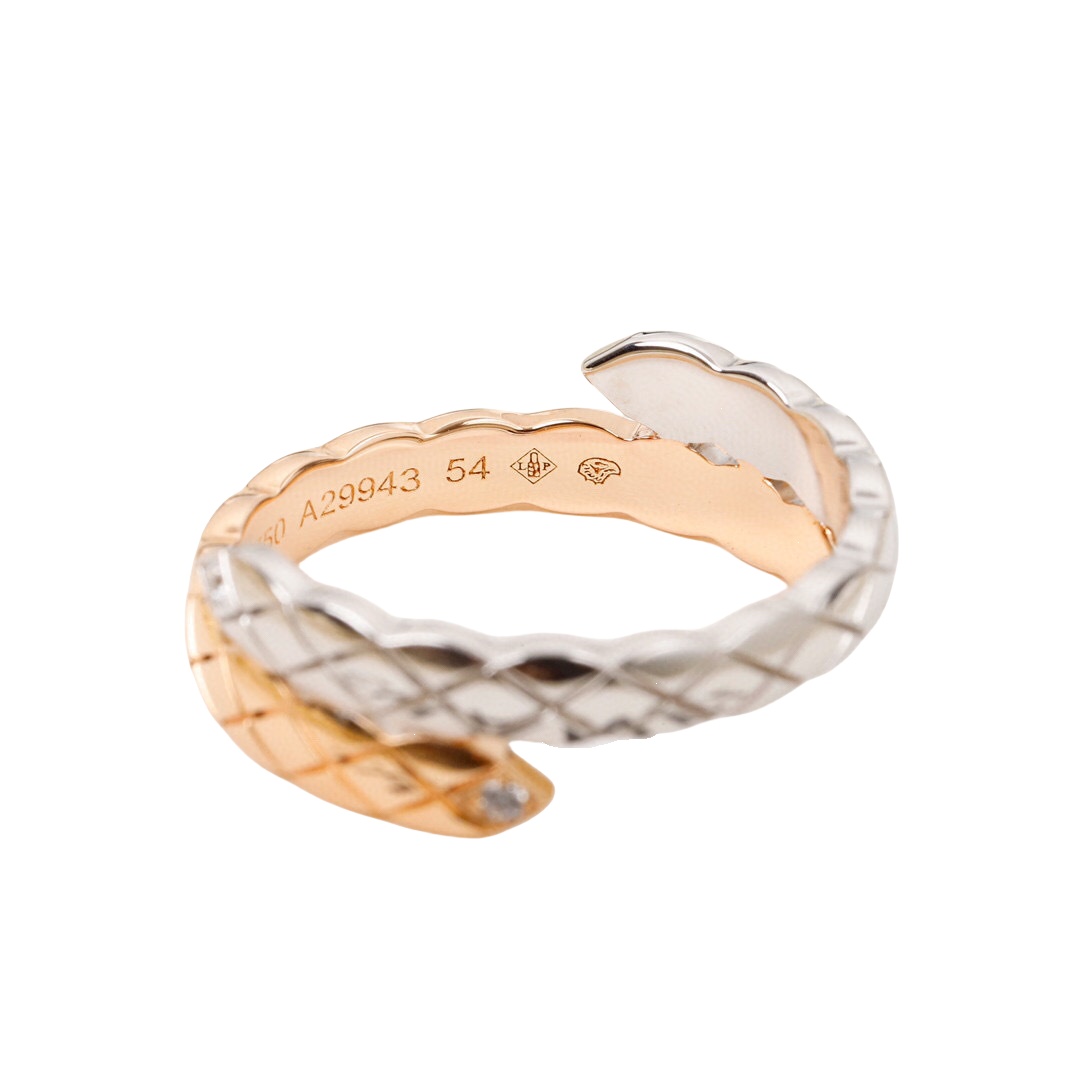 CCRS008 18k Gold coco crush ring double ring - ccjewelryacc