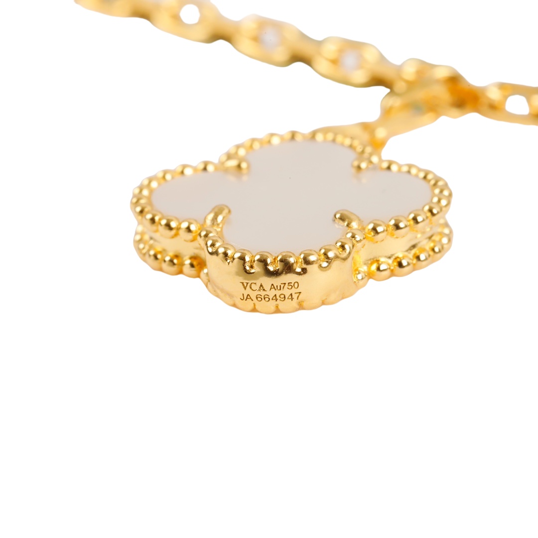 VCSV004  18K Gold VCA Lucky Alhambra Bracelet 4 motif - ccjewelryacc