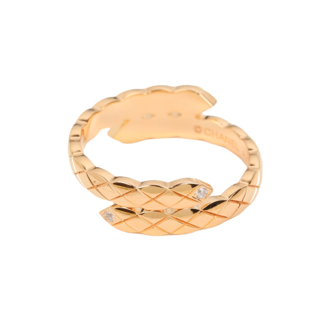 CCRS008 18k Gold coco crush ring double ring - ccjewelryacc