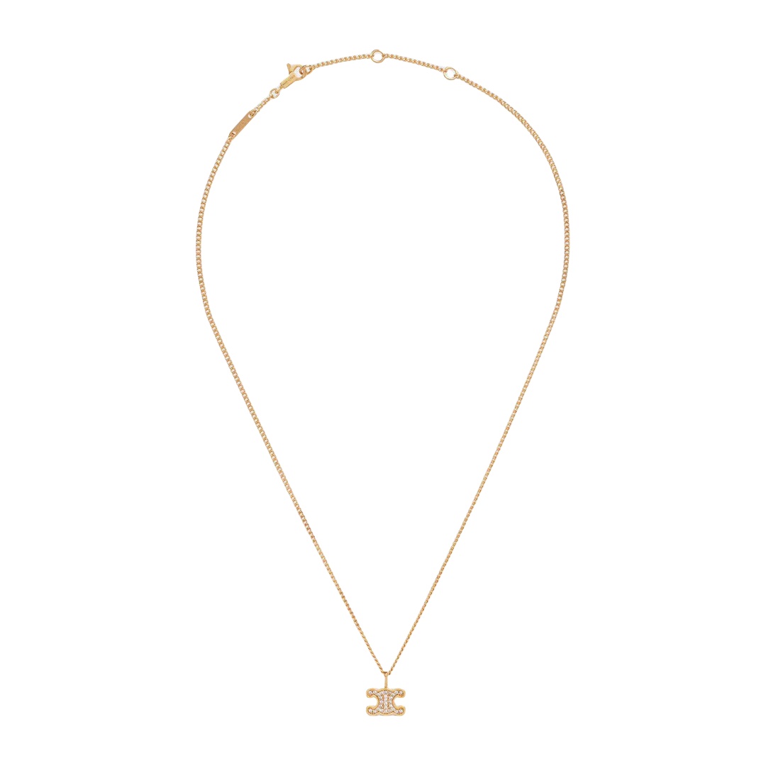 CLN009 Triomphe rhinestone pendant necklace - ccjewelryacc