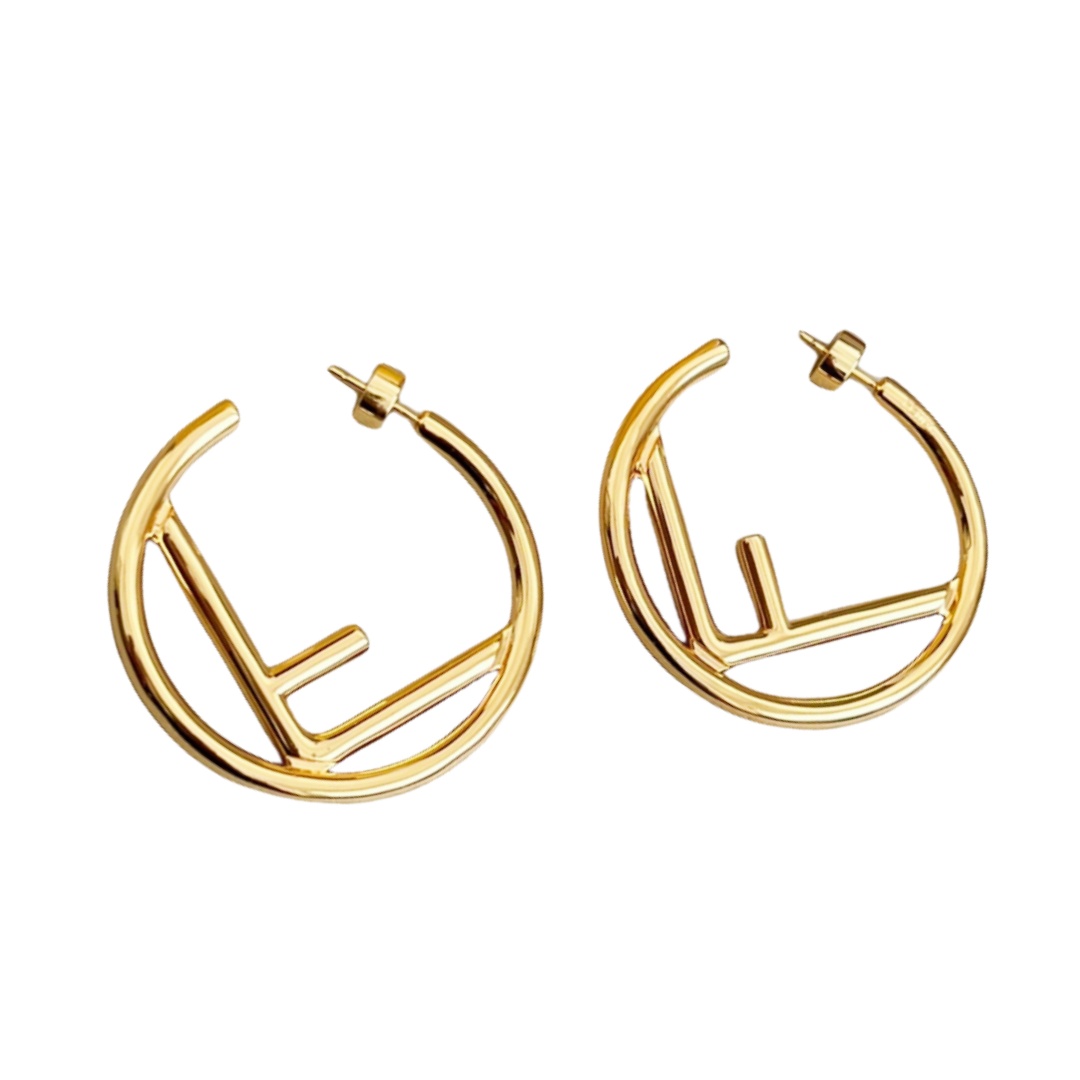 FDE050 F Is Fendi earrings in metal - ccjewelryacc