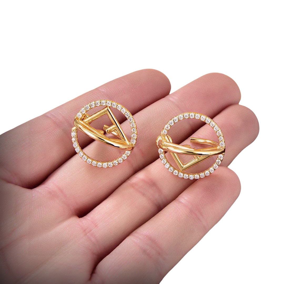 FDE001 F Is Fendi earrings - ccjewelryacc