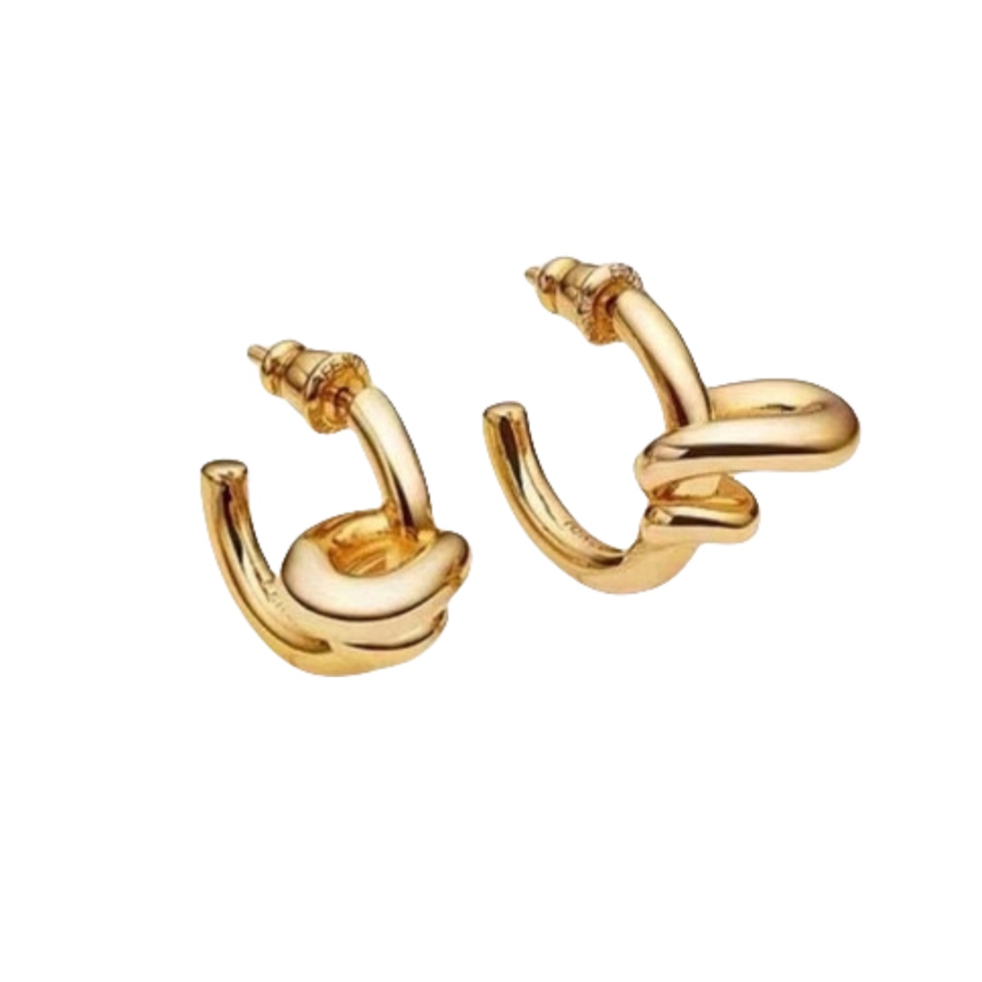 FDE084 Fendi filo earrings in metal gold finish - ccjewelryacc