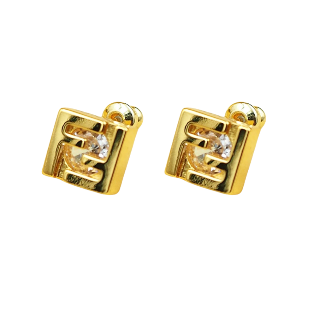 FDE097 Forever Findi earring in metal and zircon - ccjewelryacc