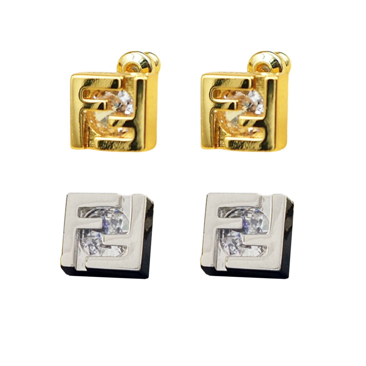 FDE097 Forever Findi earring in metal and zircon - ccjewelryacc