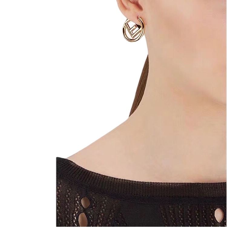 FDE003 F Is Fendi hoop earrings Small - ccjewelryacc