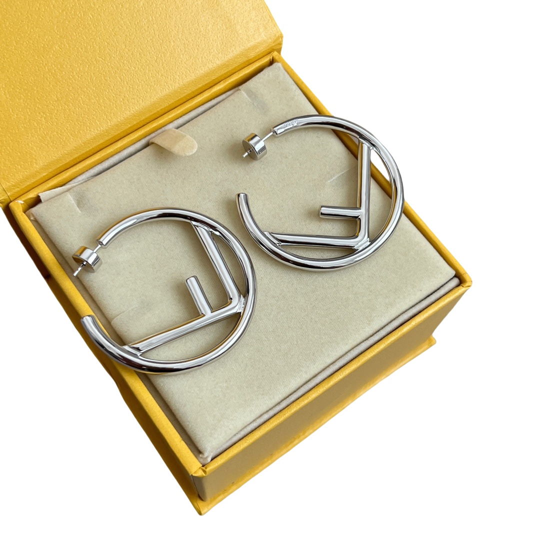 FDE050 F Is Fendi earrings in metal - ccjewelryacc