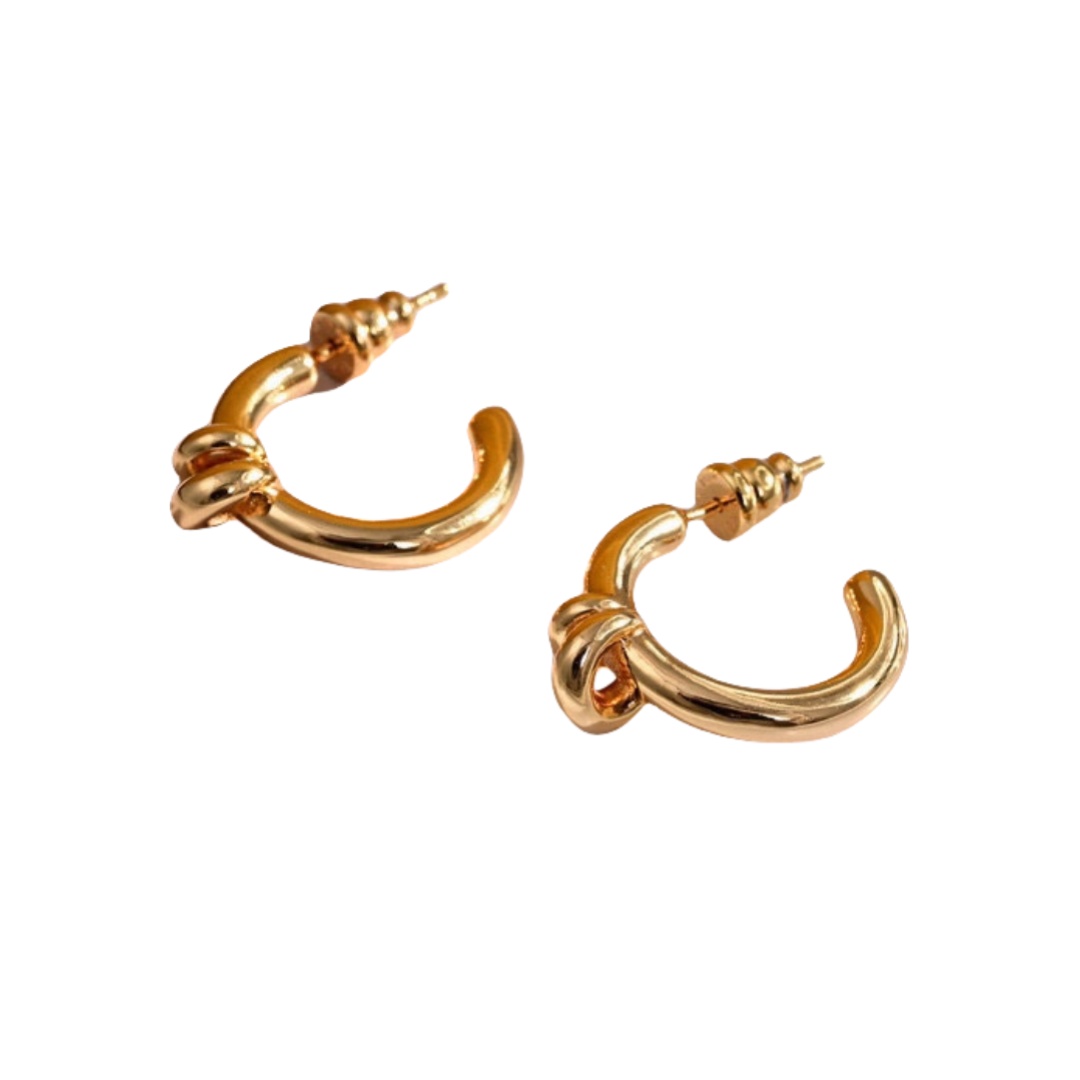 FDE084 Fendi filo earrings in metal gold finish - ccjewelryacc