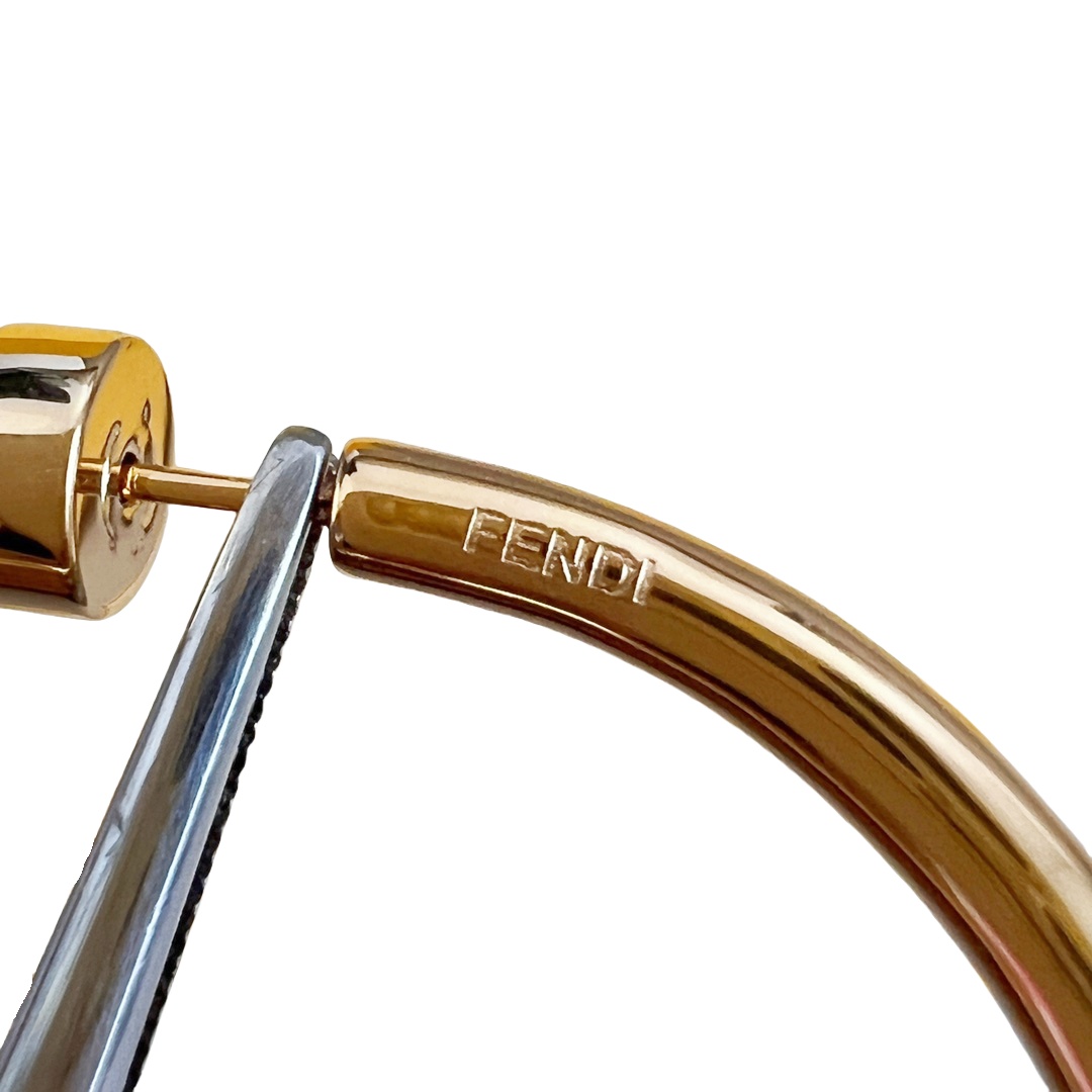 FDE050 F Is Fendi earrings in metal - ccjewelryacc