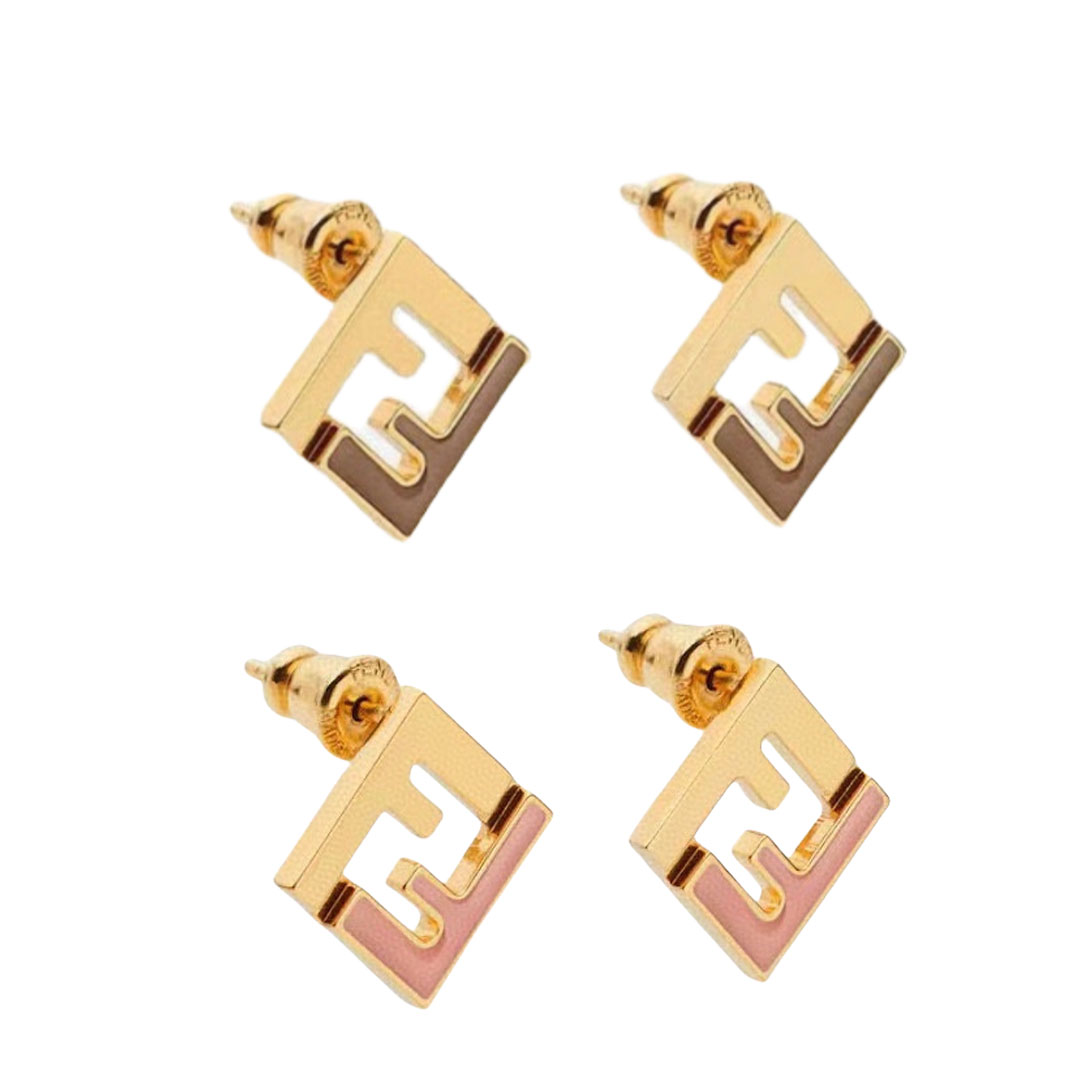 FDE007 Fendi forever earring in metal and enamel - ccjewelryacc